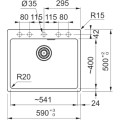 Zlewozmywak Franke MRG 610-54 FTL Kamienny szary 114.0661.795
