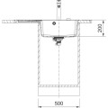 Zlewozmywak Franke CNG 611-78 TL ociekacz z lewej strony Kamienny szary 114.0633.141