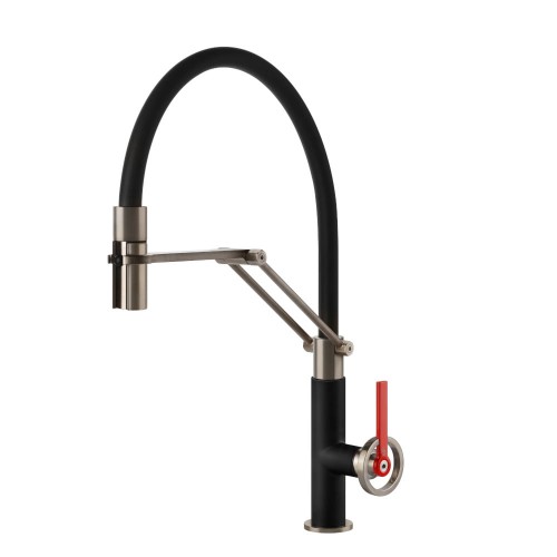 Bateria kuchenna, półprofesjonalna Gessi Officine V Czarny matowy  Finox 60205.599