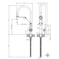 Bateria kuchenna, półprofesjonalna Gessi Officine V Czarny matowy  Finox 60205.599