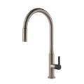Bateria kuchenna z wyciąganą wylewką Gessi Mesh Czarny matowy  Finox 60003.599