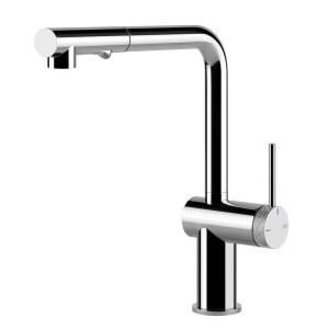 Bateria kuchenna z dwufunkcyjną wylewką Gessi Inedito-Godronato Chrom 60478.031