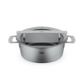Garnek niski Fissler Phi 24cm ze szklaną pokrywką