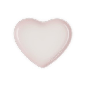 Talerz Le Creuset w Kształcie Serca Kamionka 23cm shell pink