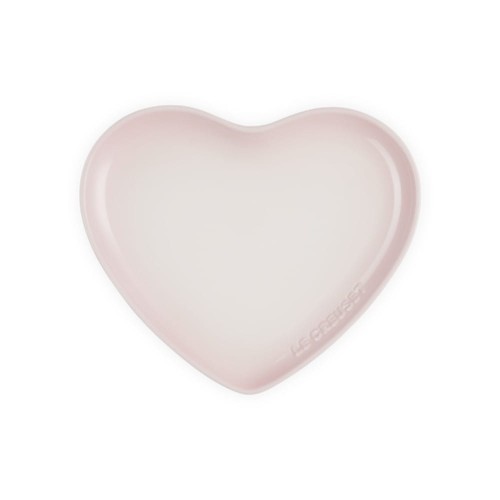 Talerz Le Creuset w Kształcie Serca Kamionka 23cm shell pink
