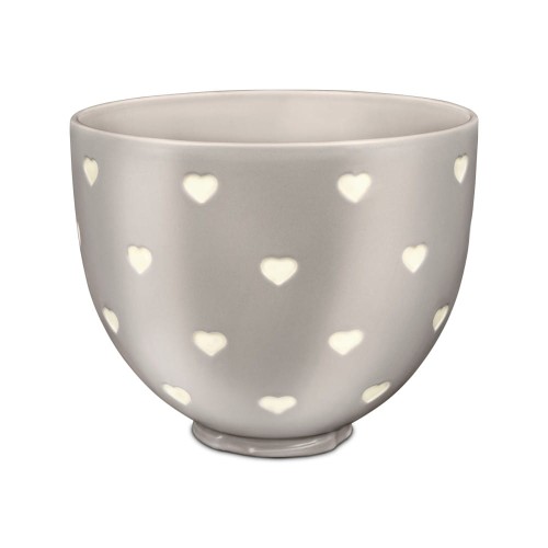 Ozdobna dzieża ceramiczna KitchenAid 5KSM2CB5CH Beige (Layered Hearts)
