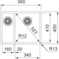 Zlewozmywak Franke Box BXX 260160-34-16 Stal szlachetna szczotkowana bez ociekacza 127.0369.916