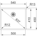 Zlewozmywak Franke Box BXX 210/110-50 Stal szlachetna szczotkowana bez ociekacza 127.0453.656