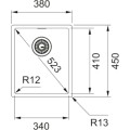 Zlewozmywak Franke Box BXX 210/110-34 Stal szlachetna szczotkowana bez ociekacza 127.0453.653