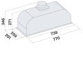 Okap podszafkowy Falmec Burano Plus 70 biały 600 m/h