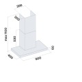 Okap Falmec Plane Plus NRS 90 czarny 800 m/h