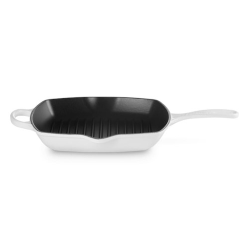 Kwadratowa Patelnia Grillowa Le Creuset 26cm Biała