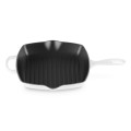 Kwadratowa Patelnia Grillowa Le Creuset 26cm Biała
