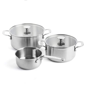 Zestaw garnków stalowych KitchenAid - 5 elementów
