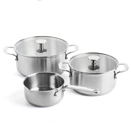 Zestaw garnków stalowych KitchenAid - 5 elementów