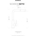 Bateria Schock Keto 518120 z wyciąganą wylewką WGO Linia Studio