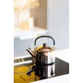 Vialli - Czajnik 1,5l z gwizdkiem Diamante złoty rose gold polerowany 1258