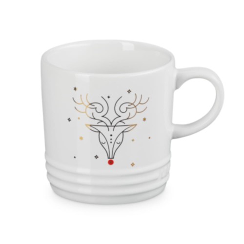 Kubek Le Creuset Noel Rudolph 350ml biały