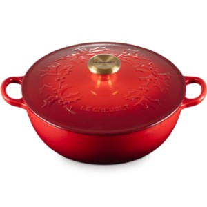 Brytfanna Le Creuset La Marmite Holly Tradition 26cm wiśniowy