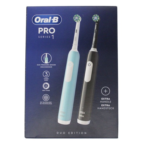 Zestaw szczoteczek elektrycznych do zębów Oral-B Pro1 Duo blue/black