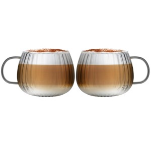 Vialli - Zestaw 2 szklanek z szarym uchem 350ml Tulip 1203