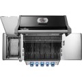 Grill gazowy Napoleon Rogue PRO-S 425 z palnikiem rożna, palnikiem bocznym Sizzle Zone i rożnem w komplecie, Czarny RPS425RSIBPK-2-PL-R
