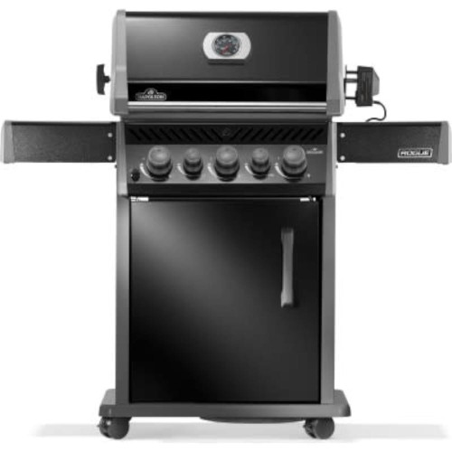 Grill gazowy Napoleon Rogue 425 z palnikiem rożna, kuchenką boczną i rożnem w komplecie, Czarny RB425RSBPK-2-PL-R