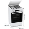 Kuchnia gazowo-elektryczna Gorenje GK5C63WF