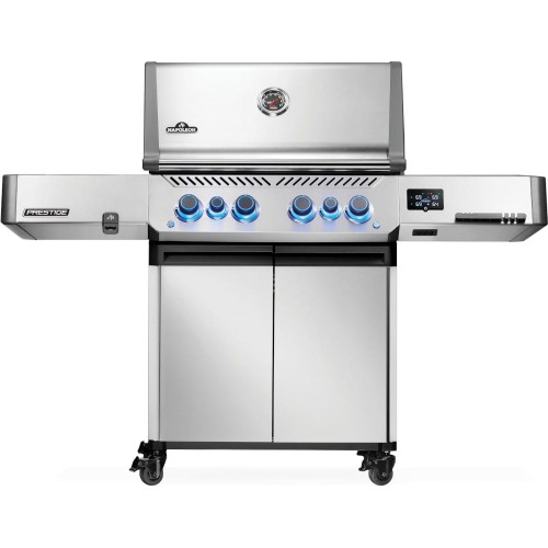 Grill gazowy Napoleon Prestige 500 z palnikiem rożna i palnikiem bocznym Sizzle Zone, Stal Szlachetna WiFi P500VXRSIBPSS-PL