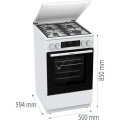 Kuchnia gazowo-elektryczna Gorenje GKS5C72WF