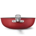 Wok Smeg 50's Style CKFW3001RDM 30cm, czerwony