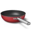 Wok Smeg 50's Style CKFW3001RDM 30cm, czerwony