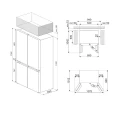 Chłodziarko-zamrażarka side by side typu french door Smeg FQI48KD