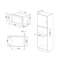 Kuchenka mikrofalowa do zabudowy Smeg FMI425X