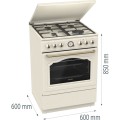 Kuchnia gazowo-elektryczna Gorenje GKS6C71CLI