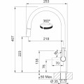 Bateria kuchenna Franke Maris Slim J pull-out Czarny Mat 115.0728.389