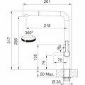Bateria kuchenna Franke Maris Slim L pull-out Chrom 115.0728.393