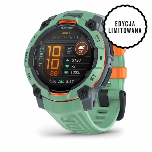 Smartwatch Garmin Instinct 3 45mm AMOLED Zielony 010-02936-01