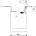 Zlewozmywak Franke FSG 611-88 Onyx + czarny zestaw odpływowy 114.0740.847