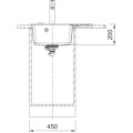 Zlewozmywak Franke CNG 611-62 Onyx + czarny zestaw odpływowy, ociekacz po lewej stronie 114.0740.851