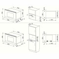 Kuchenka mikrofalowa do zabudowy Smeg MP122B3