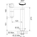 Bateria filtrująca Franke Vital S 120.0621.311 Czarny Mat/Stal optyczna