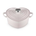 Brytfanna Le Creuset w Kształcie Serca z Uchwytem do Pokrywki Serce 20 cm  1.9L shell pink