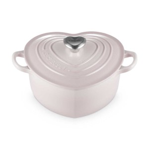Brytfanna Le Creuset w Kształcie Serca z Uchwytem do Pokrywki Serce 20 cm / 1.9L shell pink