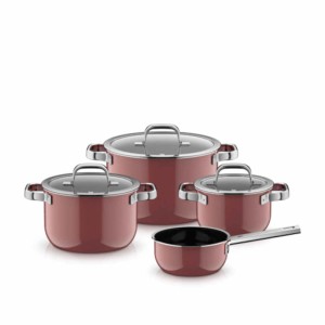 WMF - Komplet garnków FusionTec Mineral Pro 4szt Rose Quartz 0518955290