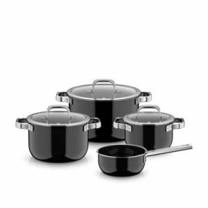 WMF - Komplet garnków FusionTec Mineral Pro 4szt Black 0518695290