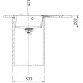 Zlewozmywak Franke CNG 611-78 Onyx + czarny zestaw odpływowy, ociekacz po prawej stronie 114.0740.849