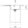 Zlewozmywak Franke CNG 611-78 Onyx + czarny zestaw odpływowy, ociekacz po lewej stronie 114.0740.848