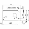 Zlewozmywak Franke KNG 110-62 Onyx + czarny zestaw odpływowy 125.0740.834