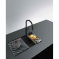 Zlewozmywak Franke KNG 110-37 Onyx + czarny zestaw odpływowy 125.0740.837